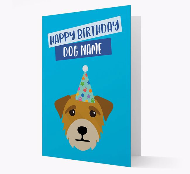 Personalised 'Happy Birthday {dogsName}' Card with {breedCommonName} Icon